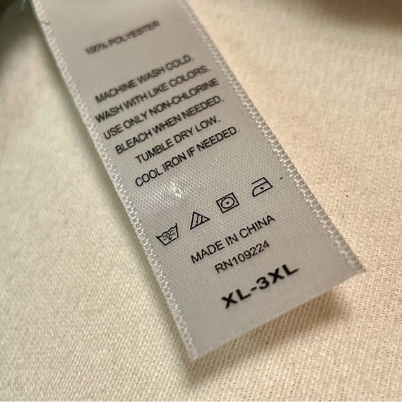 Decorated Originals Open Front Beach Cover-Up XL to 3XL Watercolor Floral Pastel - Picture 13 of 15